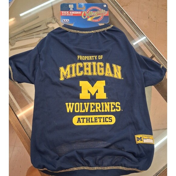 NEW! Property of Michigan Wolverines Athletics Pet T-Shirt, Size XL - Picture 1 of 5